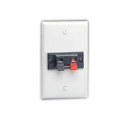 Leviton Single Gang Wallplate Spring Clip Audio White