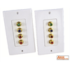 Azco RGB Video / Digital Audio Extender Over CAT5E Plate Inserts With Plates