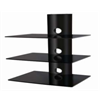 Promounts Wall Mount Triple Shelf Glass Component Shelf