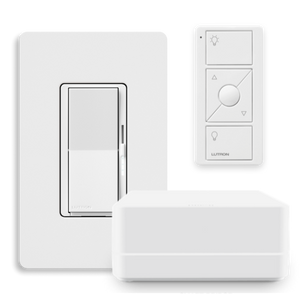 Lutron DVRF-BDG-1D-C Caseta Diva Smart Dimmer Starter Kit with Smart Hub and Pico Remote