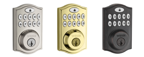 Weiser Smartcode 10 Zwave Plus 11 Button Traditional Deadbolt in Satin Nickel, Brass, and Bronze