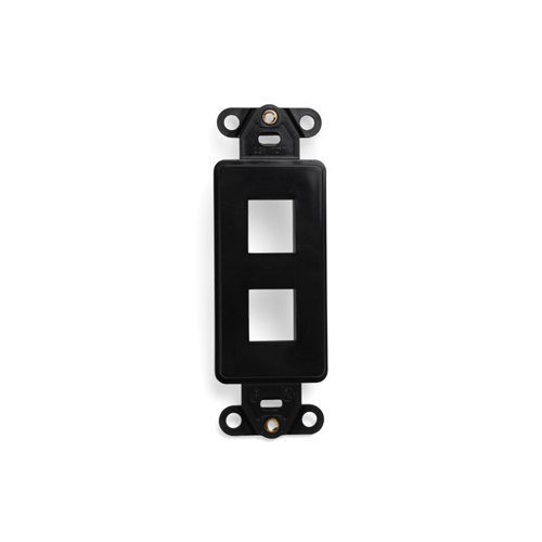 Insert 2 Ports Leviton Renu QuickPort - Adaptateur Vierge Noir Onyx - Design Moderne