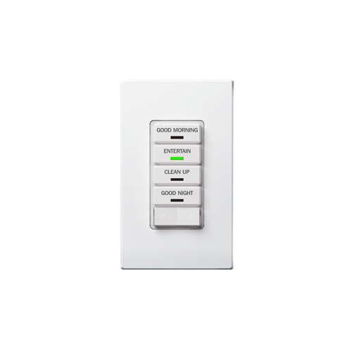 VRCS4M0Z Leviton Vizia RF+ ZWave 4 Button Scene Controller White/Ivory/Light Almond